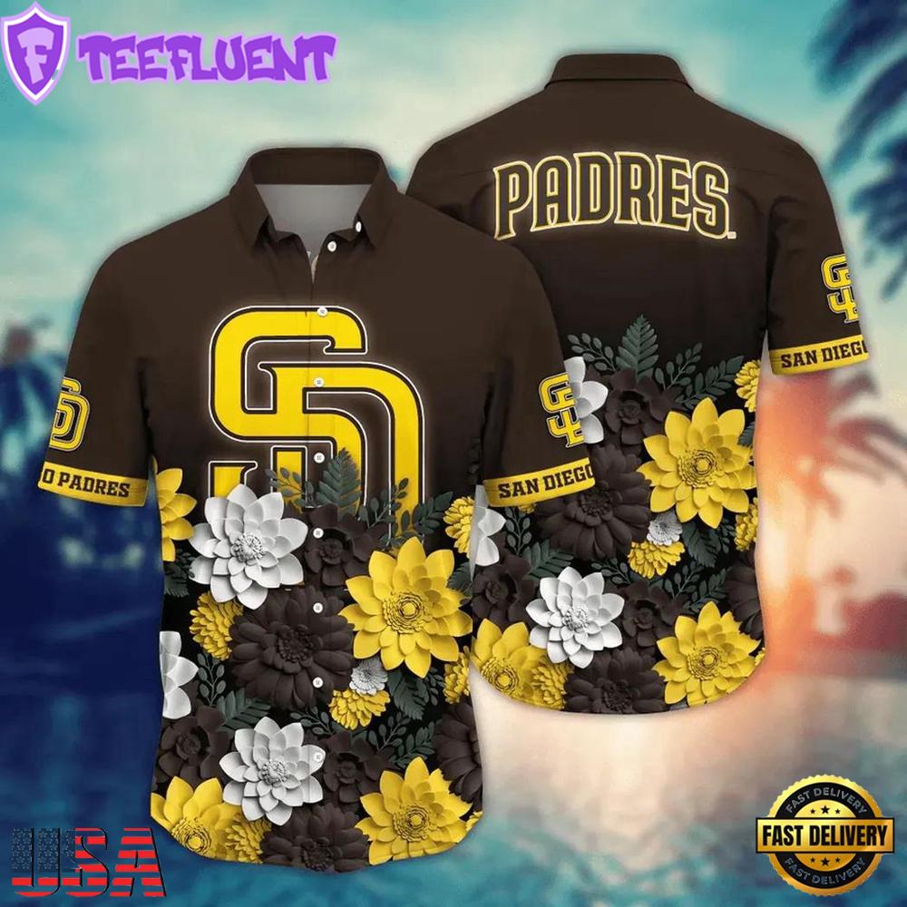 MLB San Diego Padres Floral Pride Hawaiian Shirt