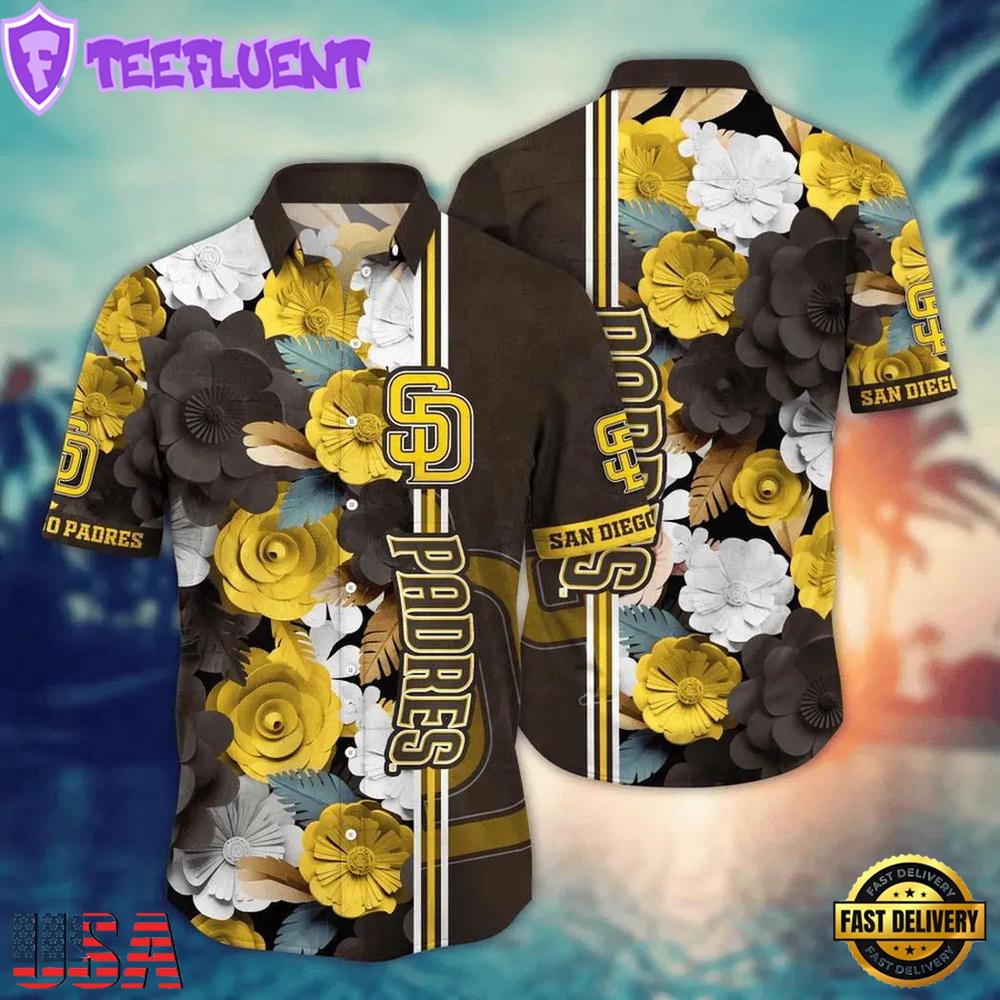 MLB San Diego Padres Golden Garden Hawaiian Shirt