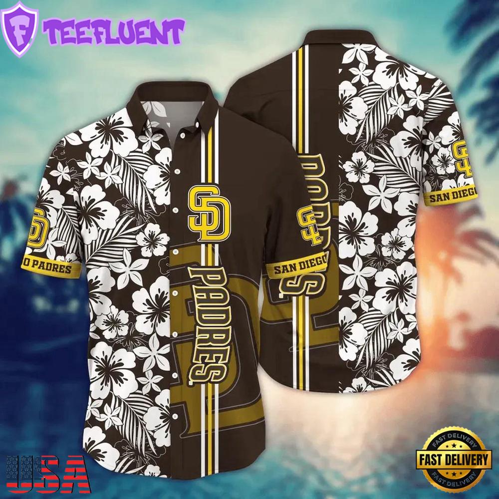 MLB San Diego Padres Hibiscus Harmony Hawaiian Shirt