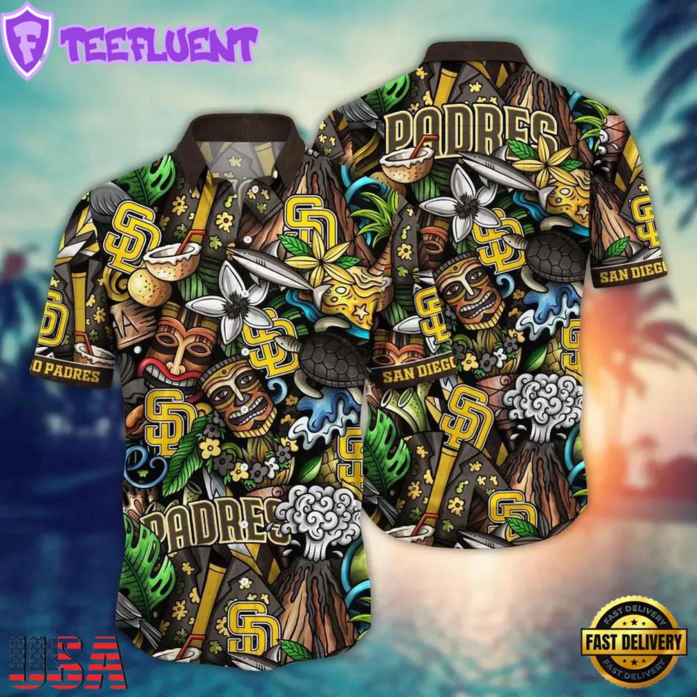 MLB San Diego Padres Island Tiki Adventure Hawaiian Shirt