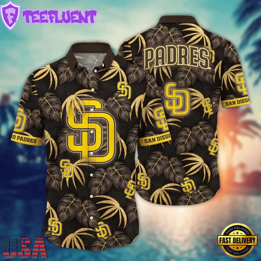 MLB San Diego Padres Midnight Tropics Hawaiian Shirt