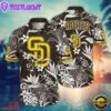 MLB San Diego Padres Monochrome Oasis Hawaiian Shirt