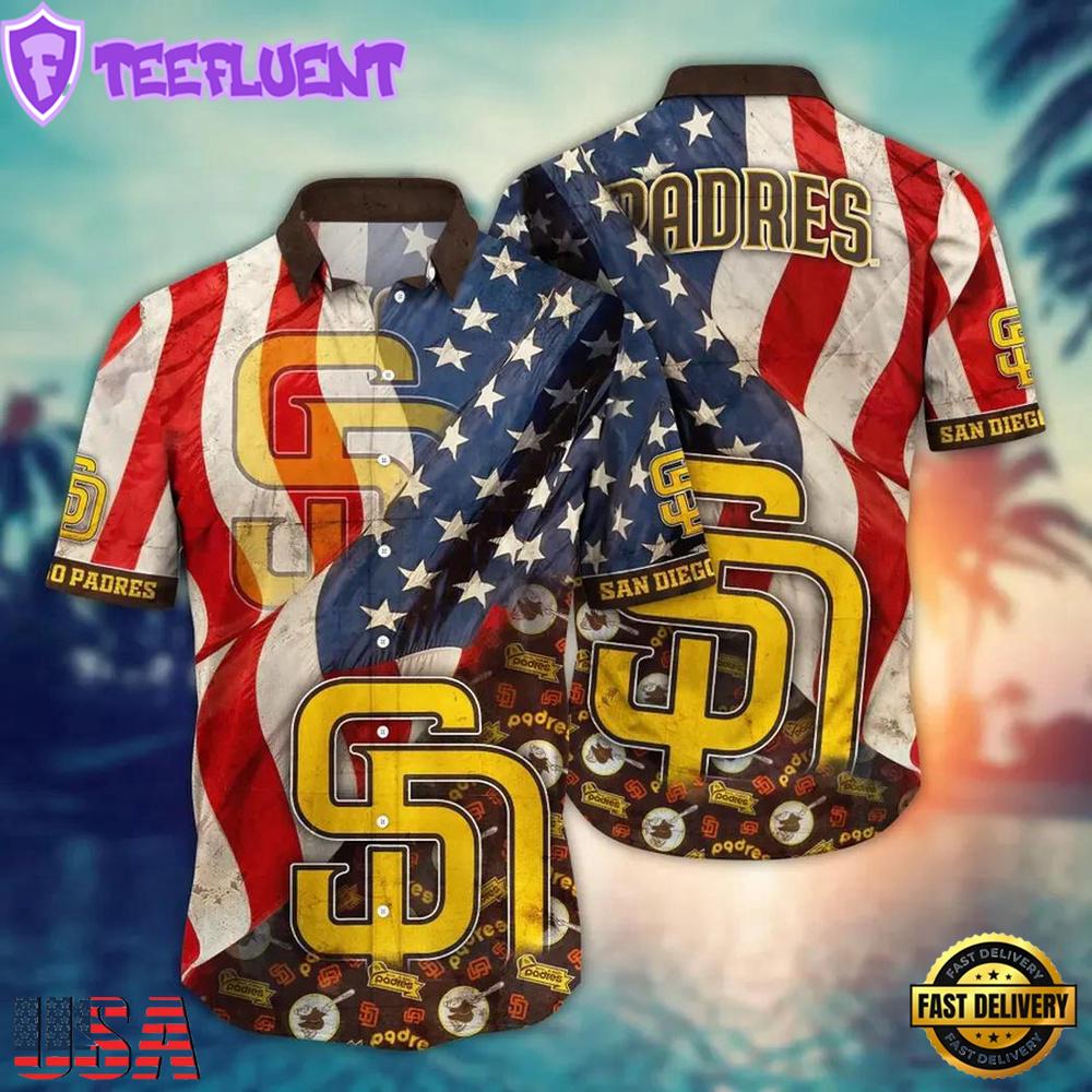 MLB San Diego Padres Patriotic Pride Hawaiian Shirt