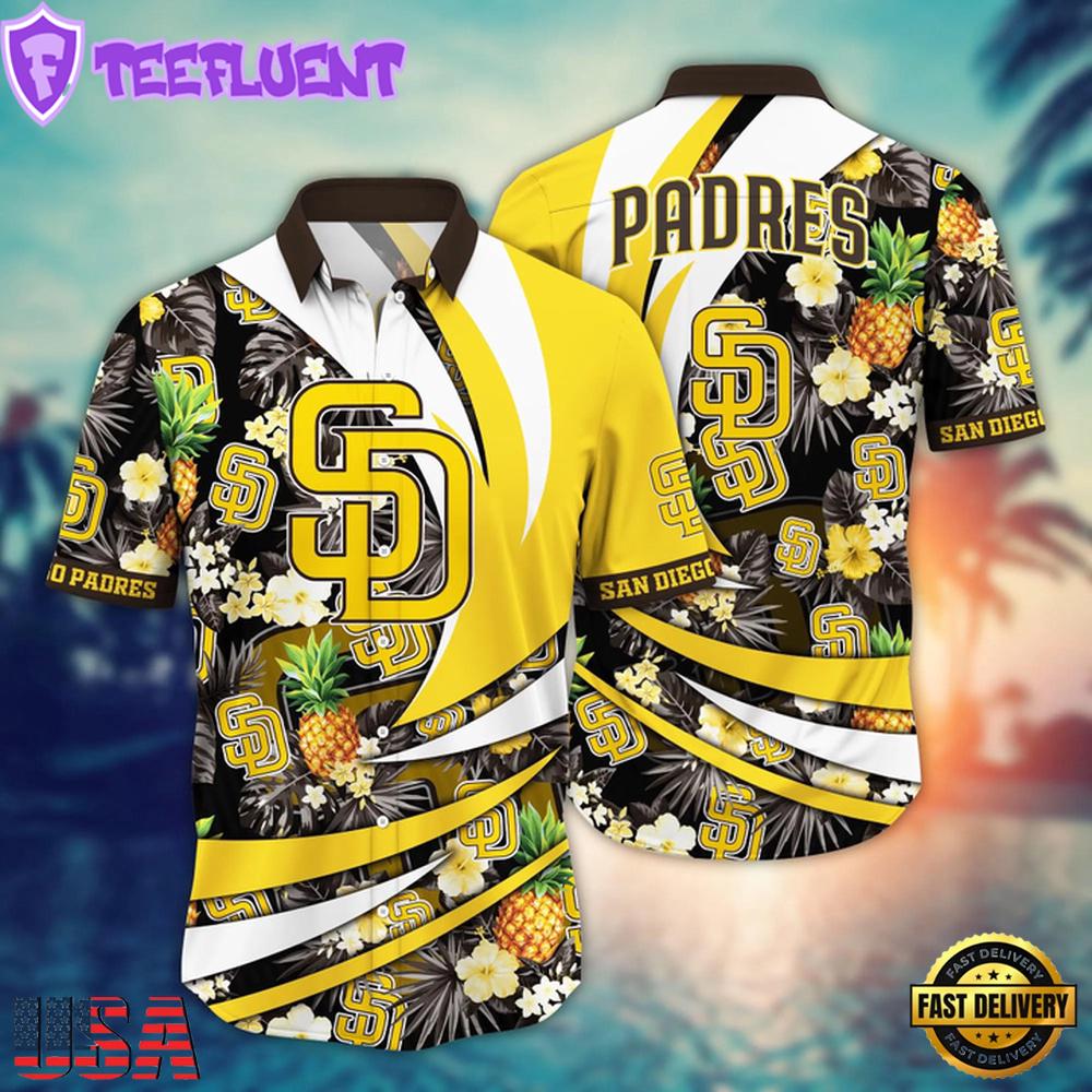 MLB San Diego Padres Pineapple Wave Hawaiian Shirt