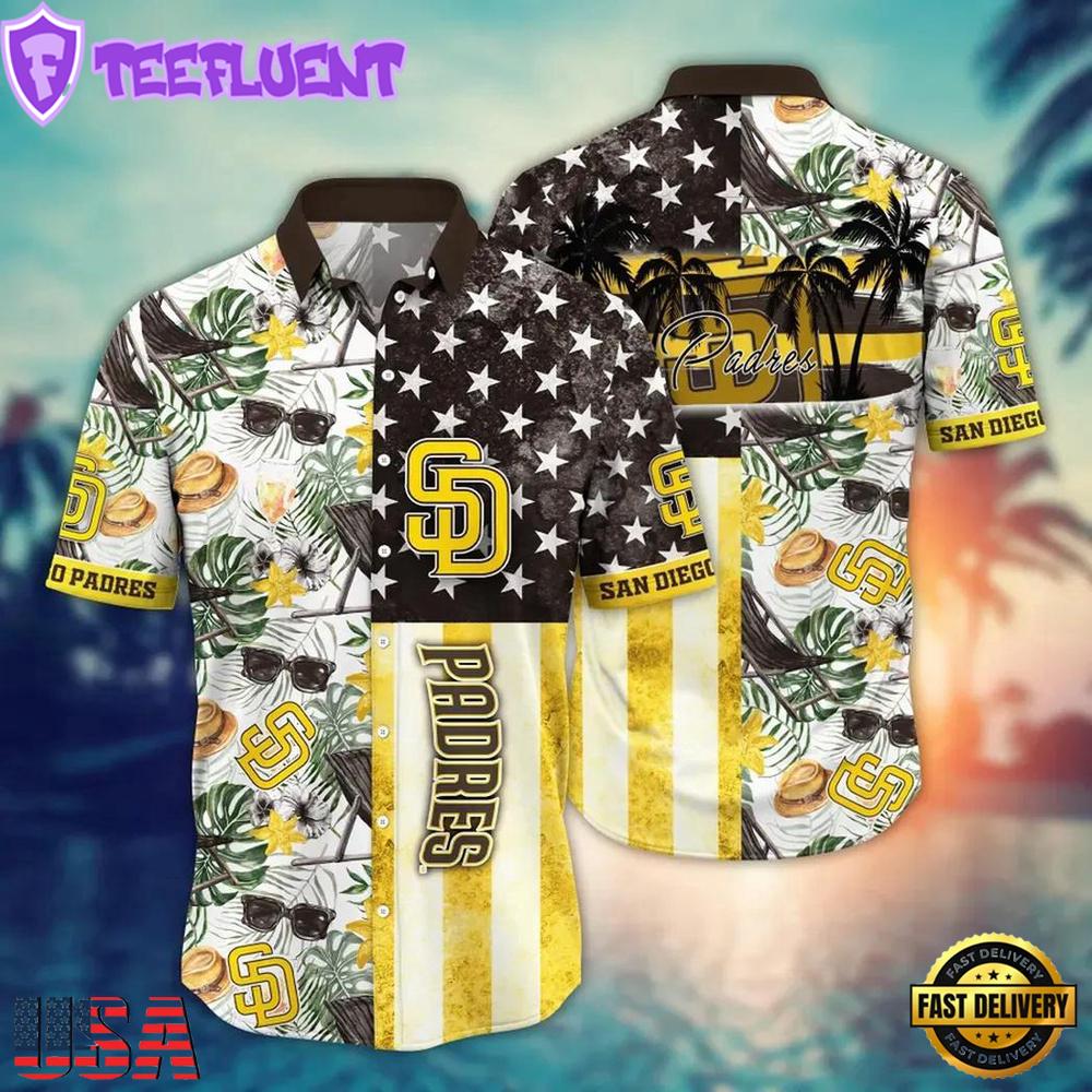 MLB San Diego Padres Stars And Stripes Hawaiian Shirt