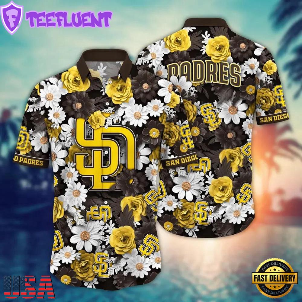 MLB San Diego Padres Sunshine Blooms Hawaiian Shirt