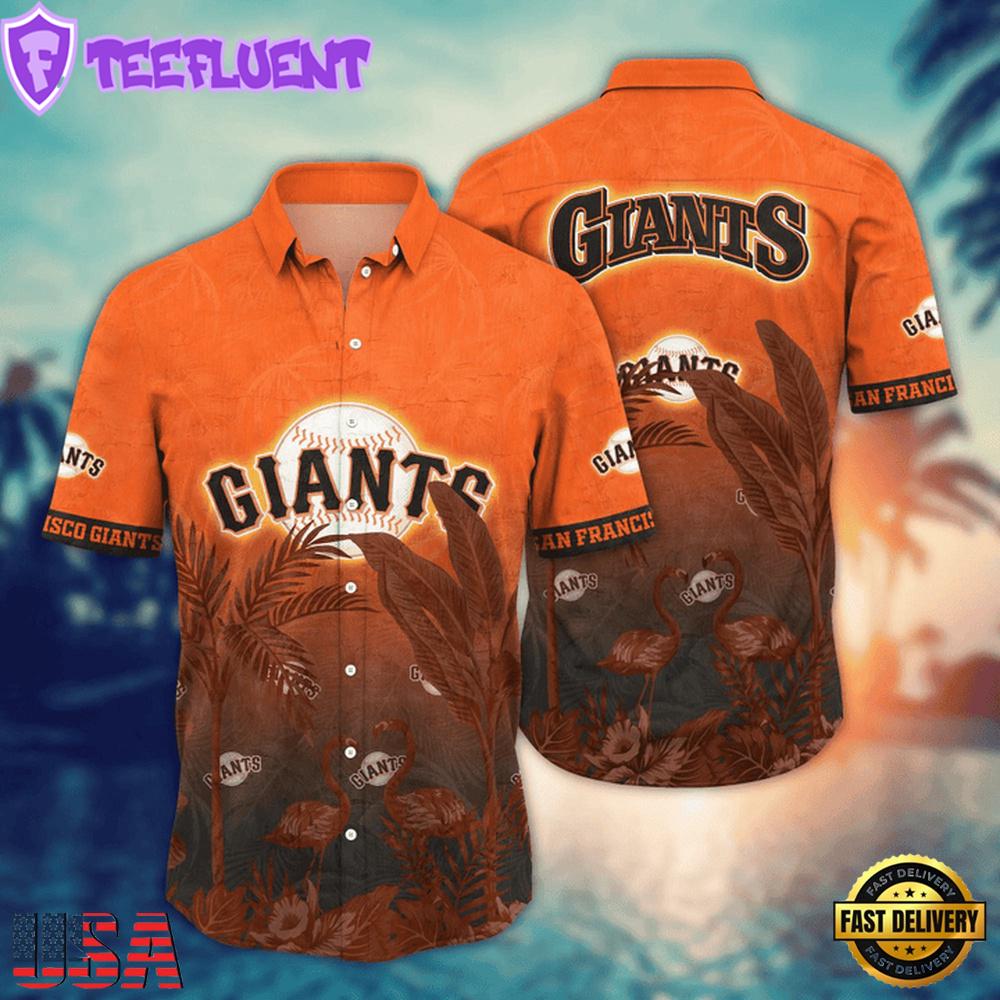 MLB San Francisco Giants Sunset Flamingo Hawaiian Shirt