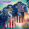 MLB Seattle Mariners 4TH Of July Red White Hawaiian Shirt