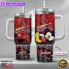 MLB St Louis Cardinals Mickey Mouse Custom Stanley Quencher 40oz Stainless Steel Tumbler With Handle