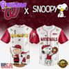 MLB Washington Nationals Snoopy Peanuts 75th Anniversary Baseball Jersey