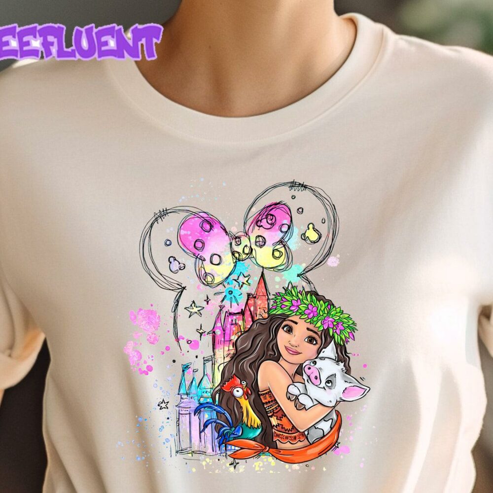 Moana Princess T-Shirt Ocean Voyager Magic Polynesian Adventure Disney Birthday Gift
