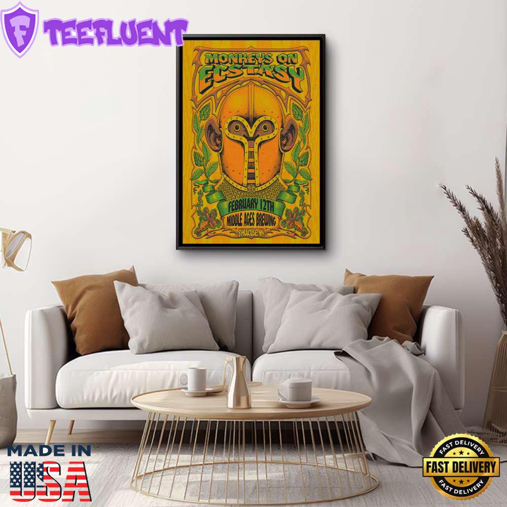 Monkeys On Ecstasy Feb 12 2026 Middle Ages Brewing Company Syracuse NY Poster