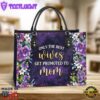 Mother Gift Only The Best Wives Get Promoted To Mom Leather Bag Christ Gifts Leather Bags