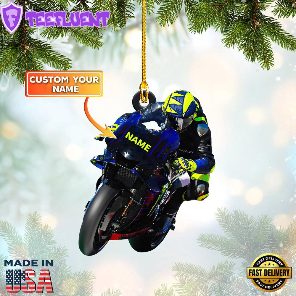 Motorcycle - Custom Shaped Ornament, Gift For Christmas