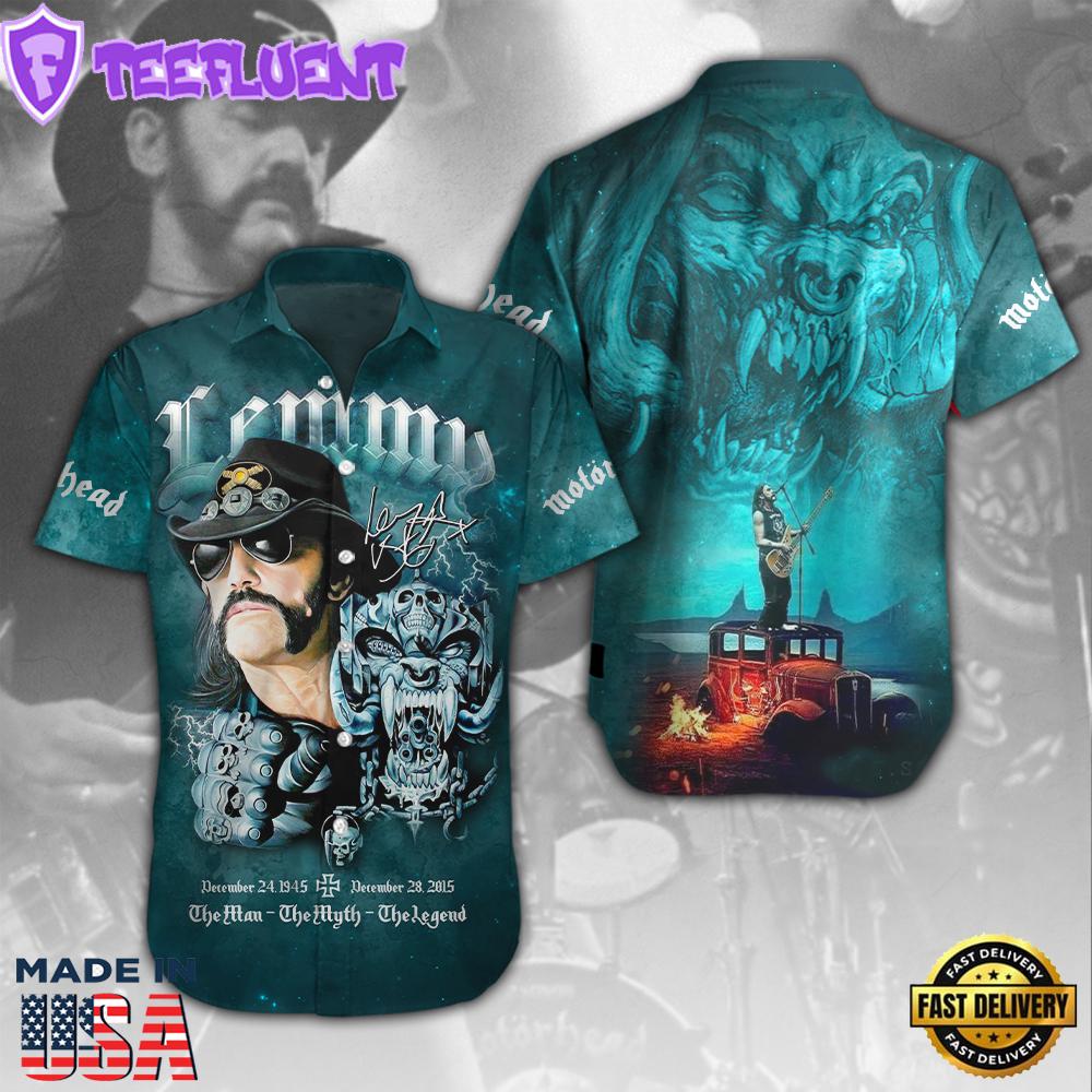 Mot?rhead Band x Lemmy Kilmister Short Sleeve Dress Shirt For Fans