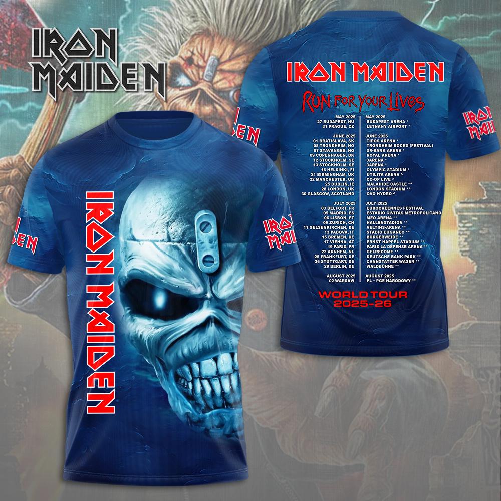 Music Iron Maiden 50 Years 1975-2025 Thank You For The Memories Signatures Shirt