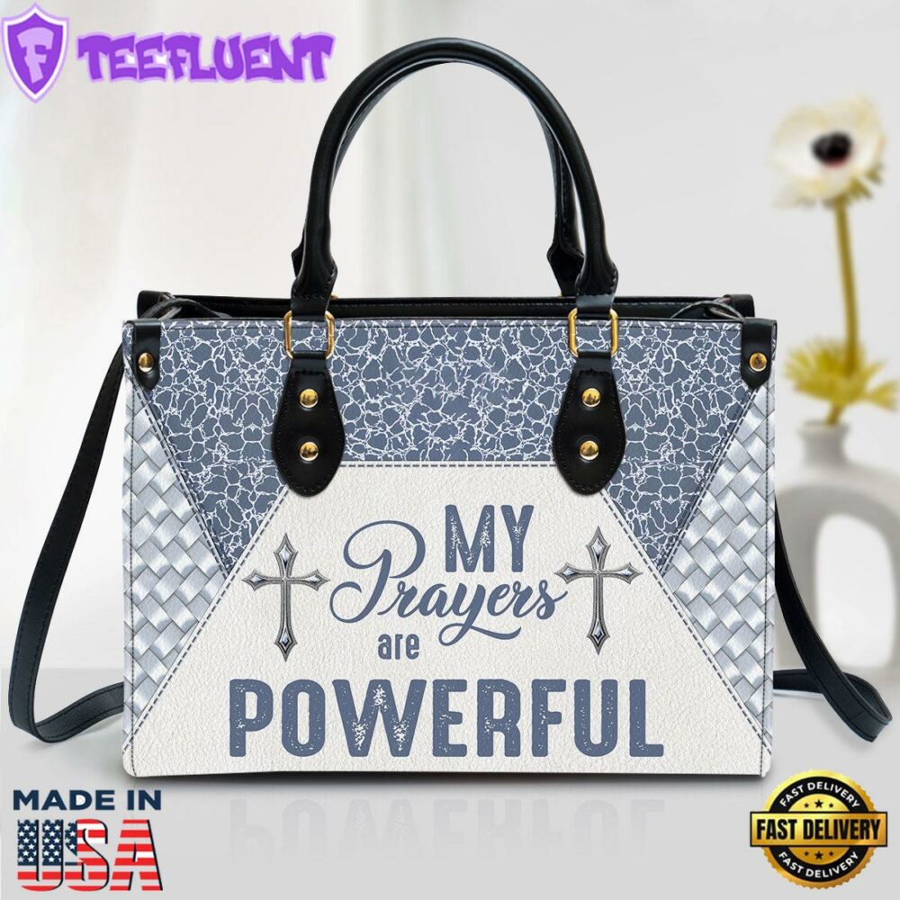 My Prayers Are Powerful Gorgeous Leather Handbag Christ Gifts Leather Bags