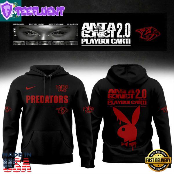 Nashville Predators Playboi Carti Antagonist 2.0 US Tour 2025 Celebration Hoodie
