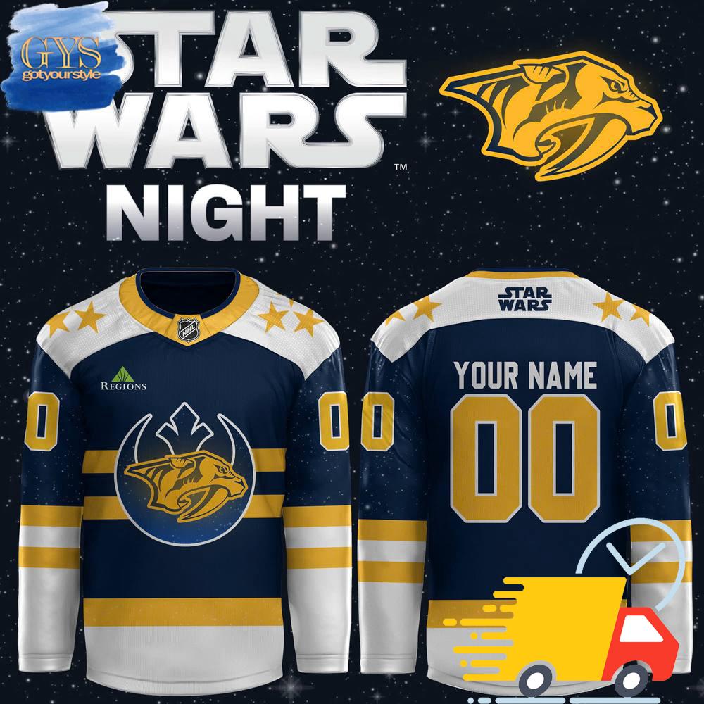 Nashville Predators x Star Wars Night 2024 Limited Custom Jersey