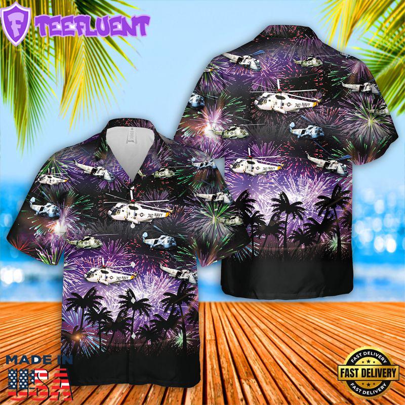 Navy Sikorsky SH-3 Sea King 4th Of July Hawaiian Shirt