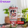 NC State Wolfpack NCAA Mickey Mouse Glitter Custom Stanley Quencher 40oz Stainless Steel Tumbler With Handle