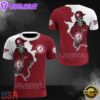 NCAA Alabama Crimson Tide Halloween Skeleton All Over Print T Shirt