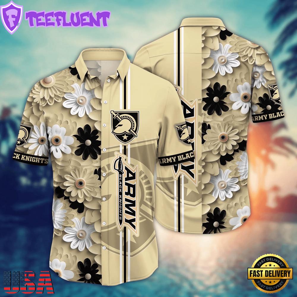 NCAA Army Black Knights Flower Summer Aloha Button Hawaiian Shirt