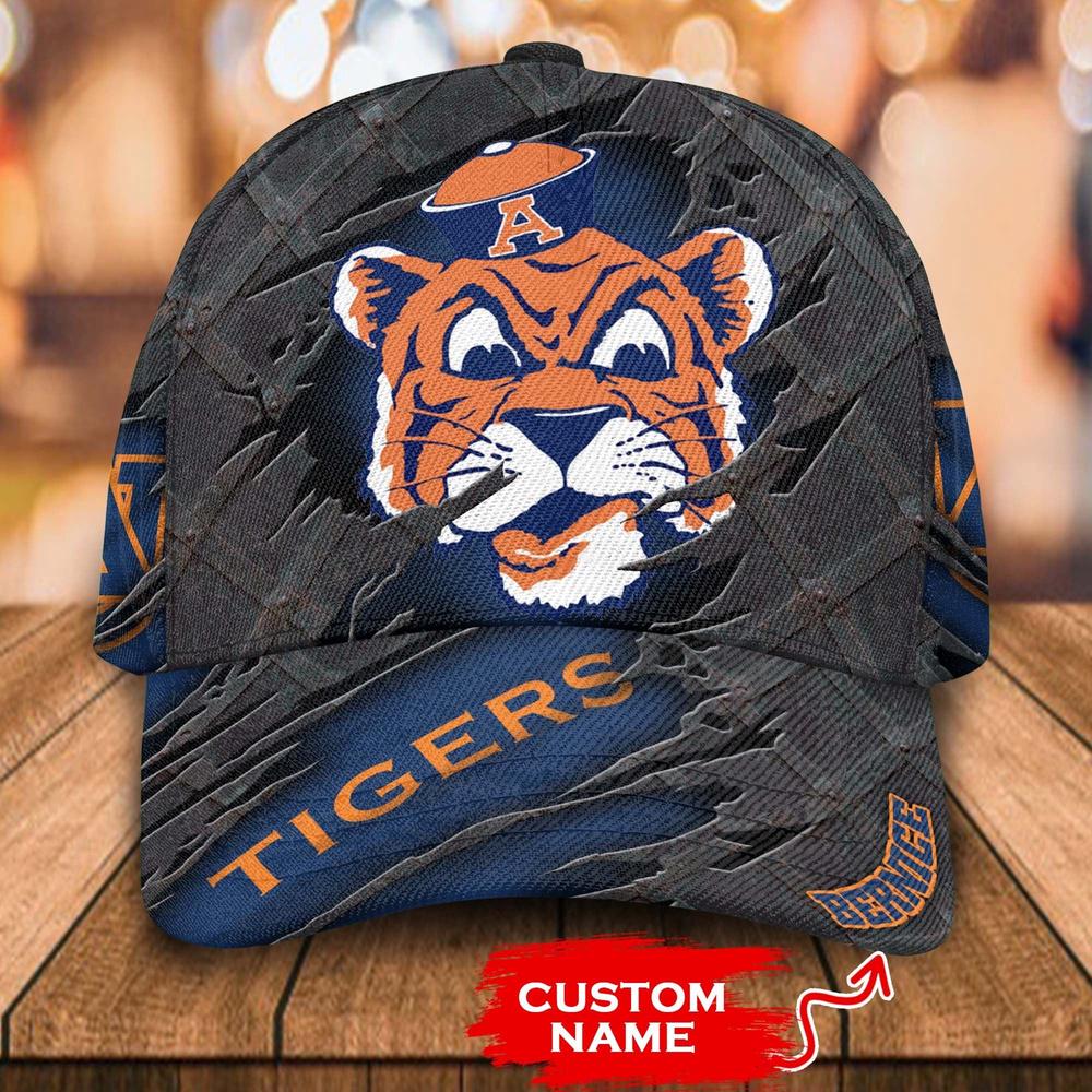 NCAA Auburn Tigers 3D Mascot Custom Baseball Cap
