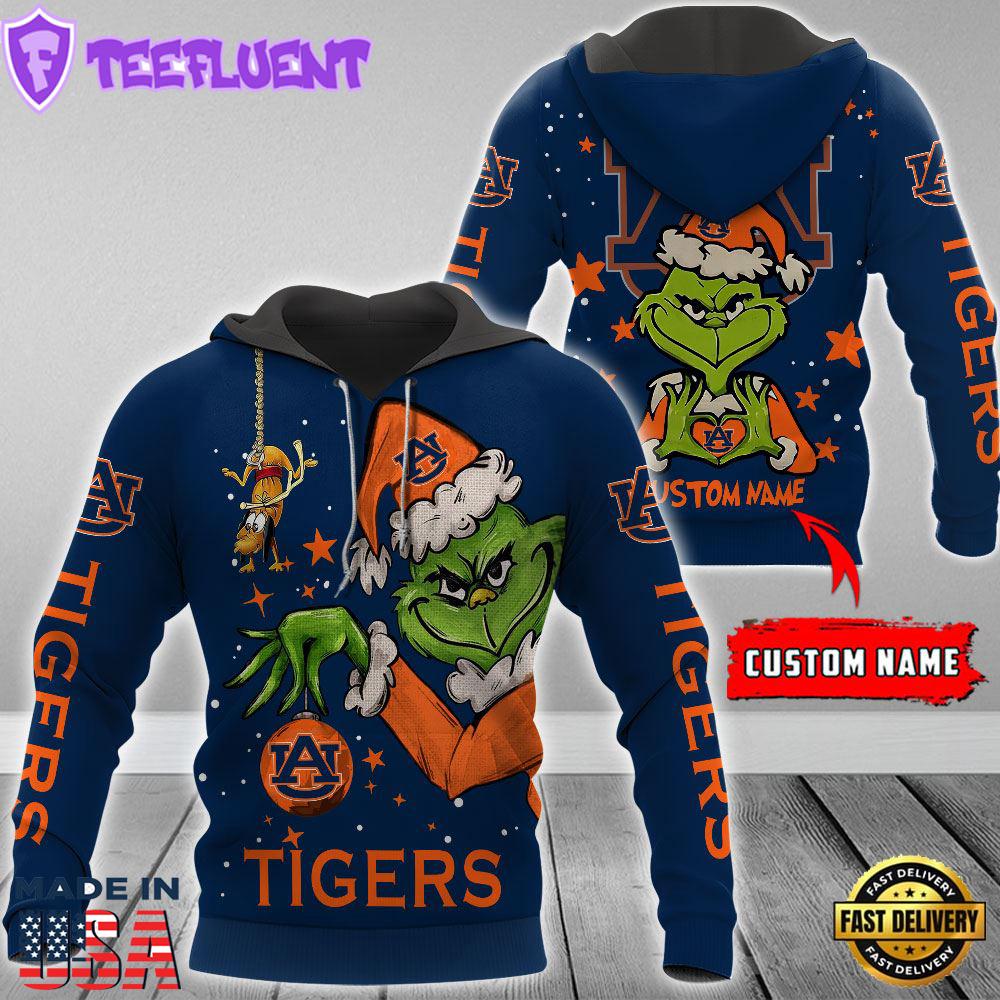 Ncaa Auburn Tigers Football Team The Grinch Custom Name Hoodie