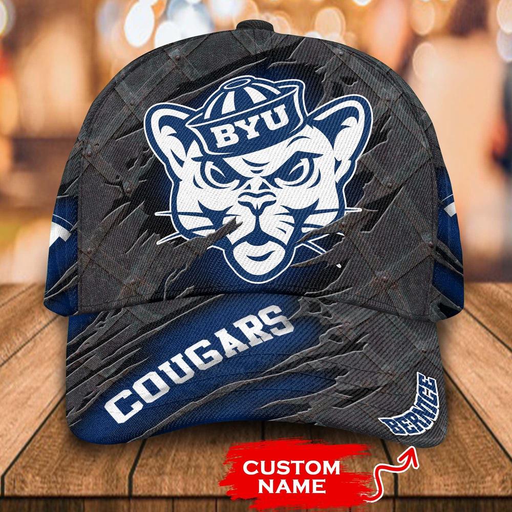 NCAA BYU Cougars 3D Mascot Custom Baseball Cap
