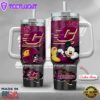 NCAA Central Michigan Chippewas Mickey Mouse Custom Stanley Quencher 40oz Stainless Steel Tumbler With Handle