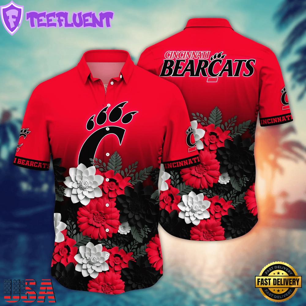NCAA Cincinnati Bearcats Flower Tropical Summer Beach Hawaiian Shirt