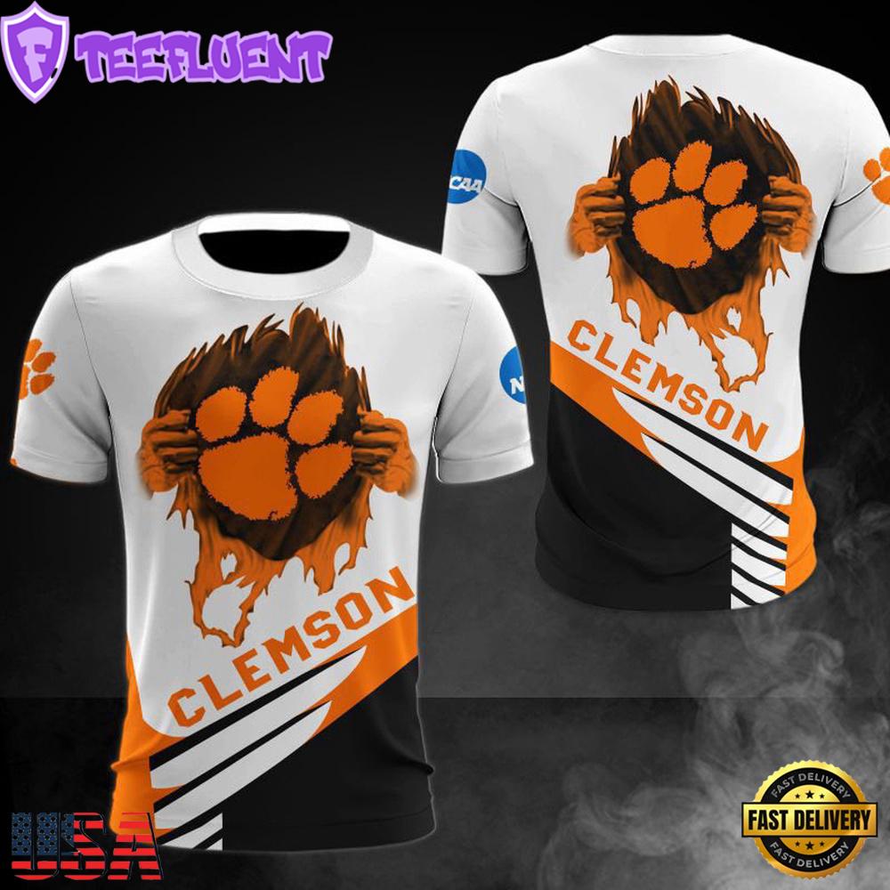 NCAA Clemson Tigers Logo Team All Over Print T Shirt