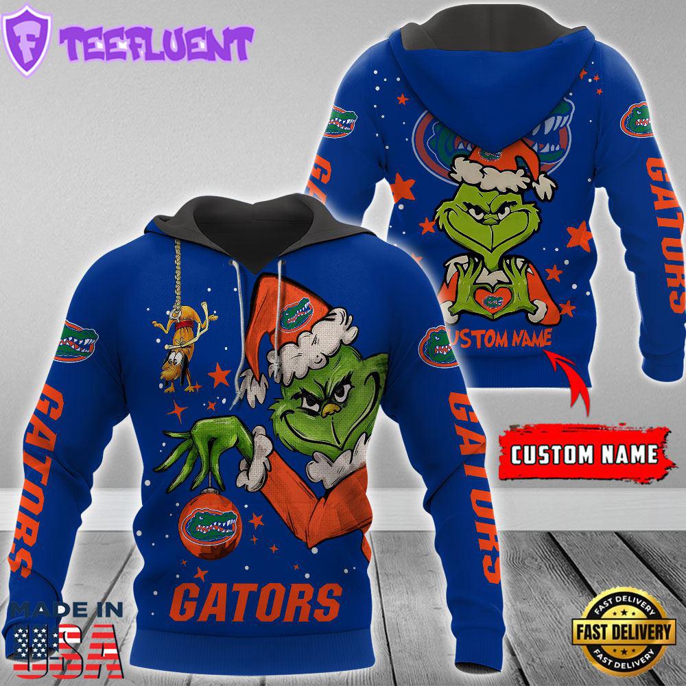 Ncaa Florida Gators Football Team The Grinch Custom Name Hoodie