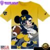 NCAA Football Michigan Wolverines Mickey All Over Print T-Shirt
