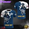 NCAA Georgia Tech Yellow Jackets Halloween Skeleton All Over Print T Shirt