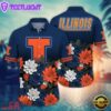 NCAA Illinois Fighting Illini Flower Tropical Summer Beach Hawaiian Shirt