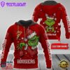 Ncaa Indiana Hoosiers Football Team The Grinch Custom Name Hoodie