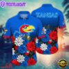 NCAA Kansas Jayhawks Flower Tropical Summer Beach Hawaiian Shirt