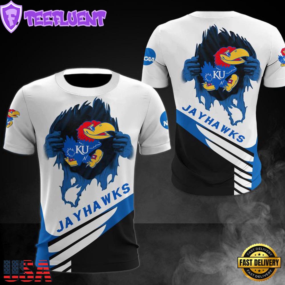 NCAA Kansas Jayhawks Logo Team All Over Print T Shirt