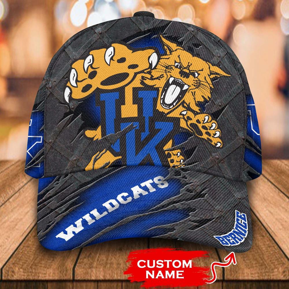 NCAA Kentucky Wildcats 3D Mascot Custom Baseball Cap