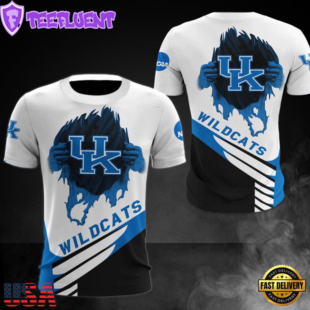 NCAA Kentucky Wildcats Logo Team All Over Print T Shirt