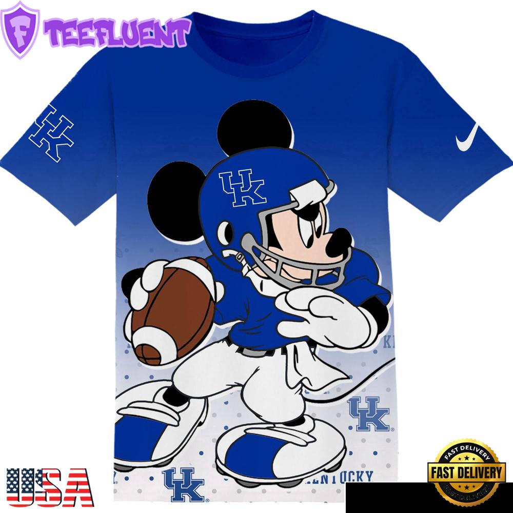 NCAA Kentucky Wildcats Mickey All Over Print T-Shirt