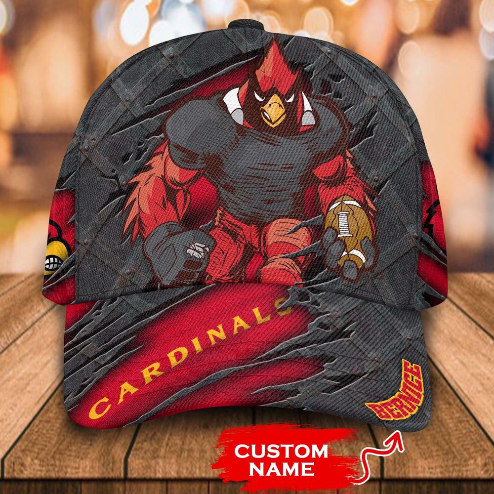 NCAA Louisville Cardinals 3D Mascot Custom Baseball Cap