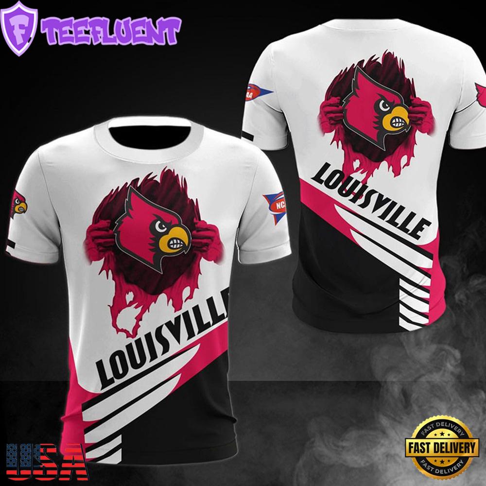 NCAA Louisville Cardinals Logo Team All Over Print T Shirt