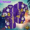 NCAA LSU TIGERS Flower Summer Aloha Button Hawaiian Shirt