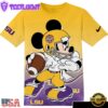 NCAA LSU Tigers Football Mickey All Over Print T-Shirt