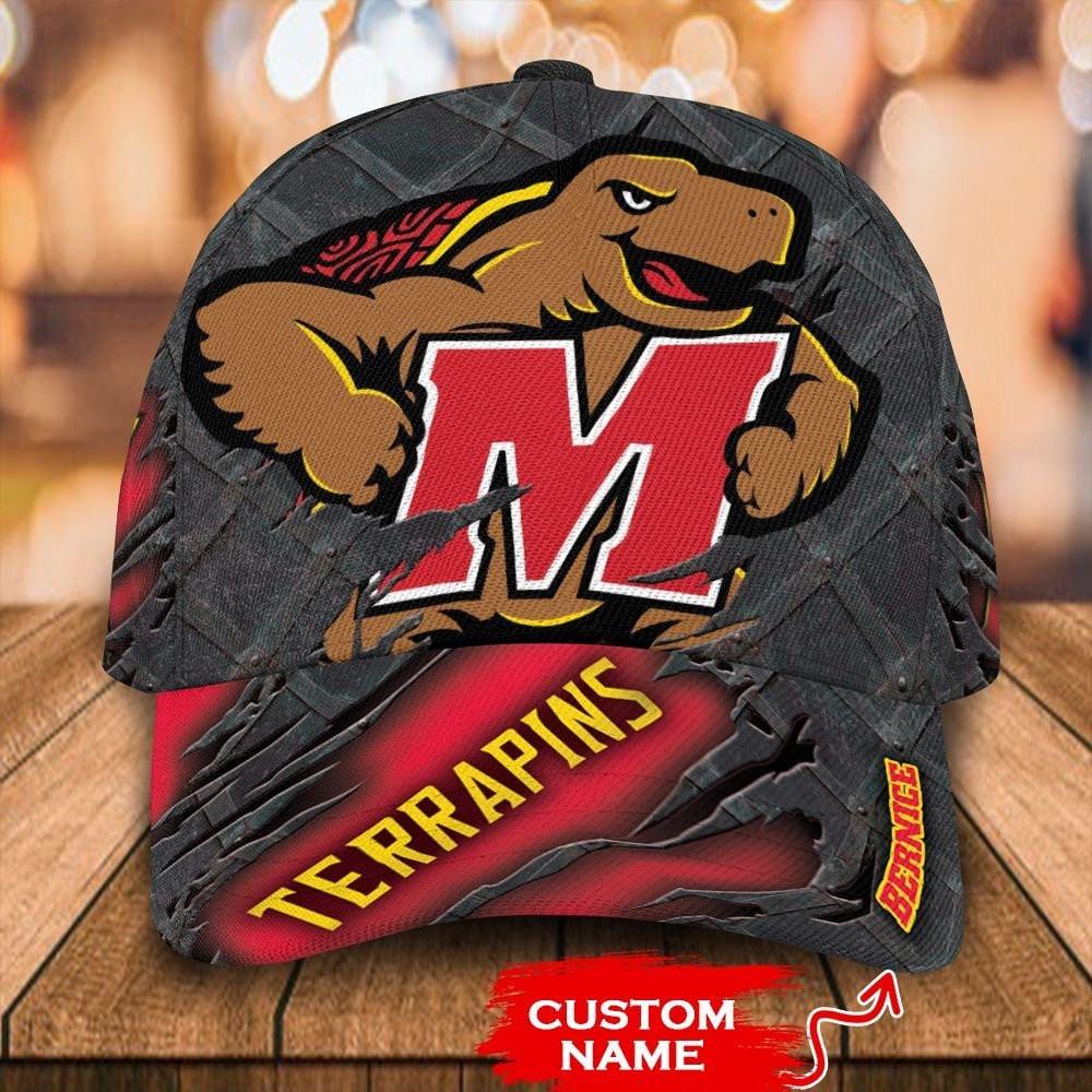 NCAA Maryland Terrapins 3D Mascot Custom Baseball Cap