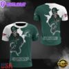 NCAA Michigan State Spartans Halloween Skeleton All Over Print T Shirt