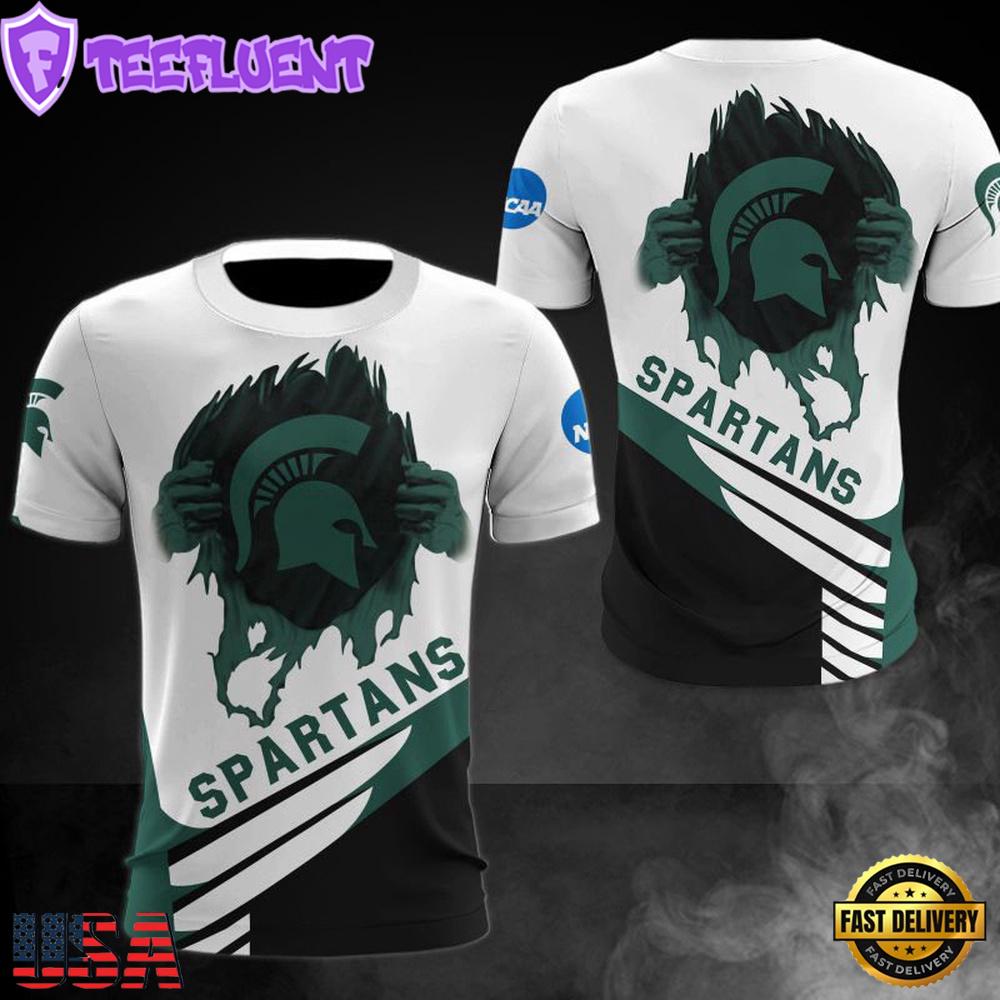 NCAA Michigan State Spartans Logo Team All Over Print T Shirt